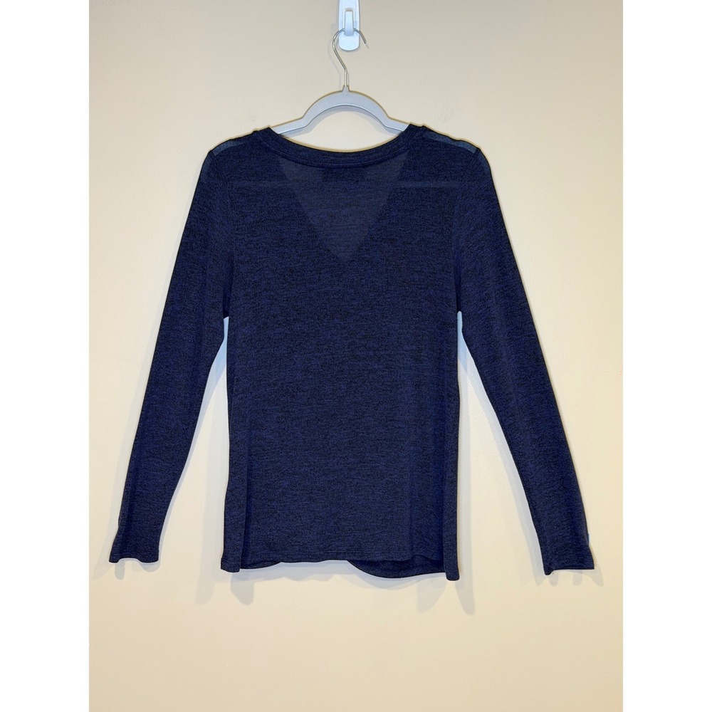 Sunday In Brooklyn Womens Navy Blue Medium Twist Front Casual Top Minimalist - Picture 5 of 6